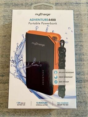 BRAND NEW—Adventure 4400 Portable Powerbank - Black & Orange